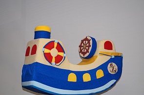 Детская качалка – Кораблик, синий (Paremo, PCR818-04)